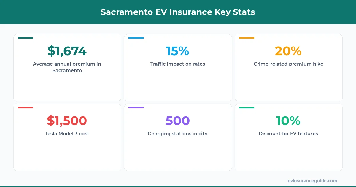 Sacramento EV Insurance Key Stats