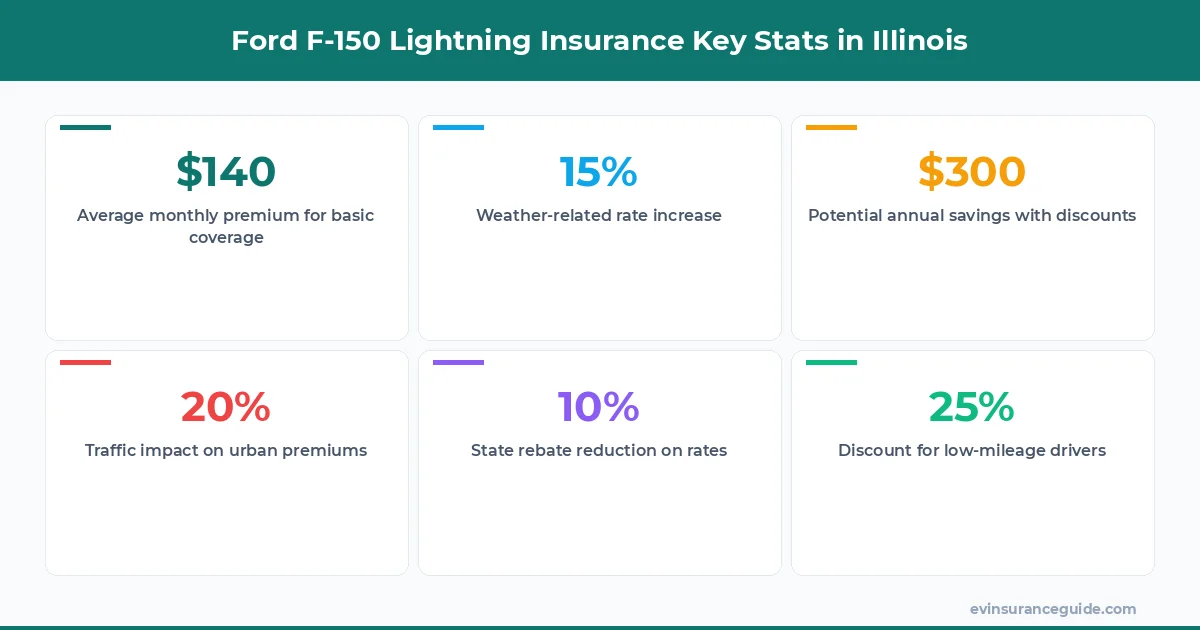 Ford F-150 Lightning Insurance Key Stats in Illinois