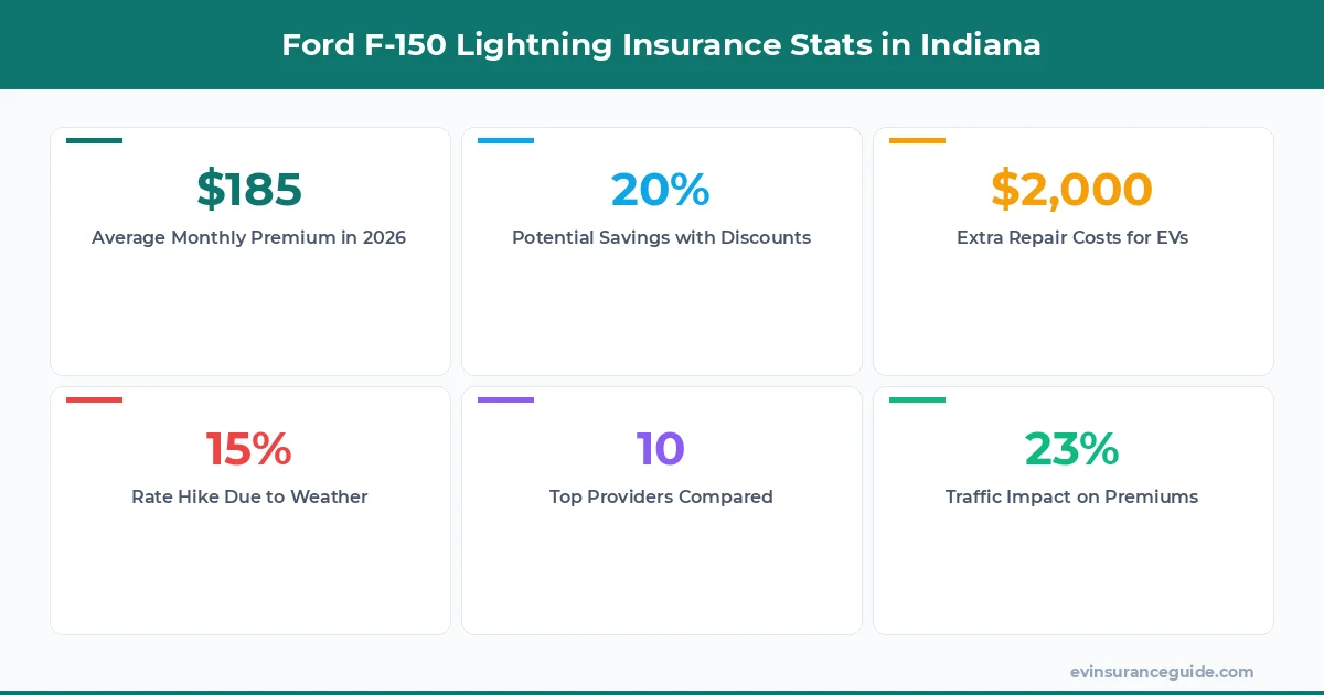Ford F-150 Lightning Insurance Stats in Indiana