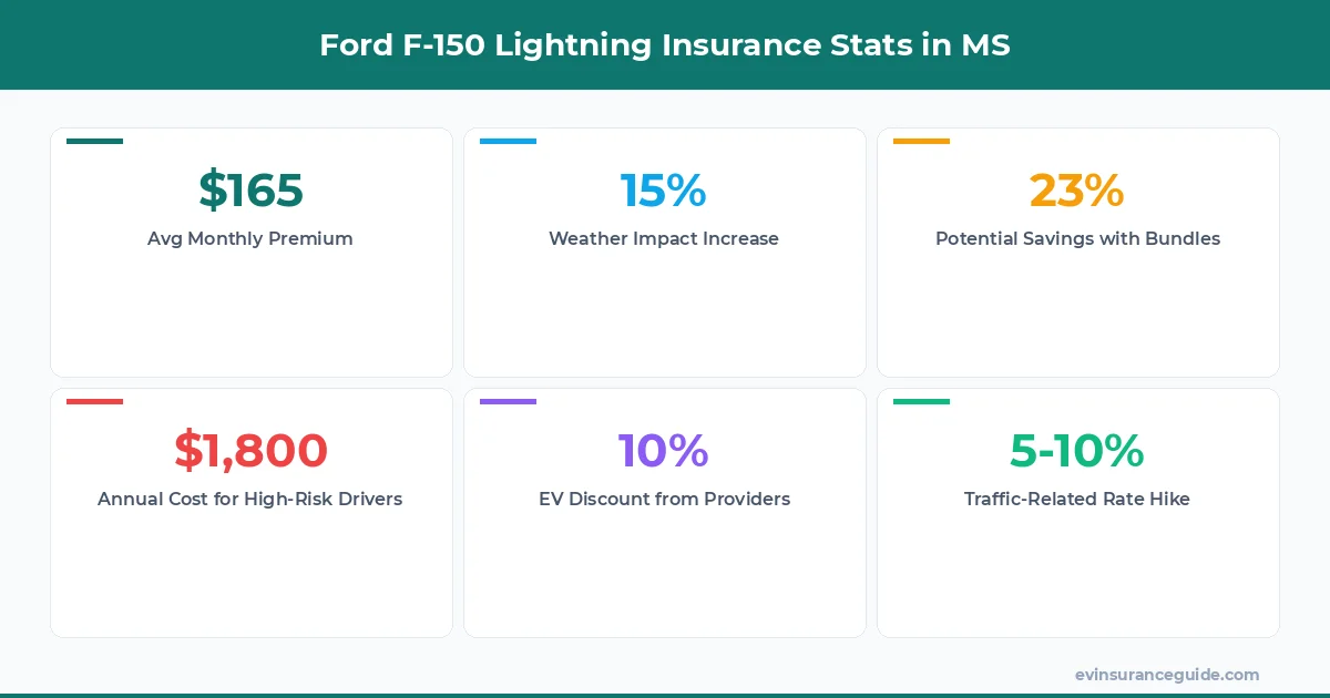 Ford F-150 Lightning Insurance Stats in MS