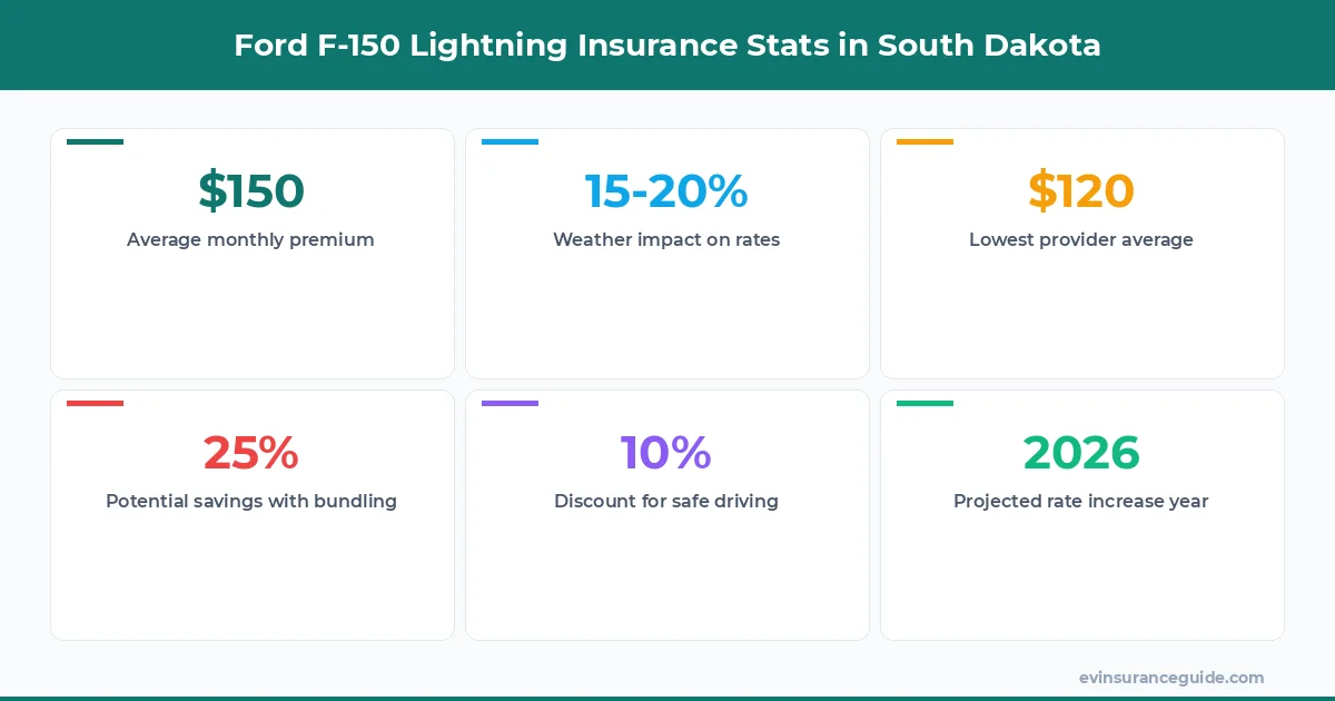 Ford F-150 Lightning Insurance Stats in South Dakota