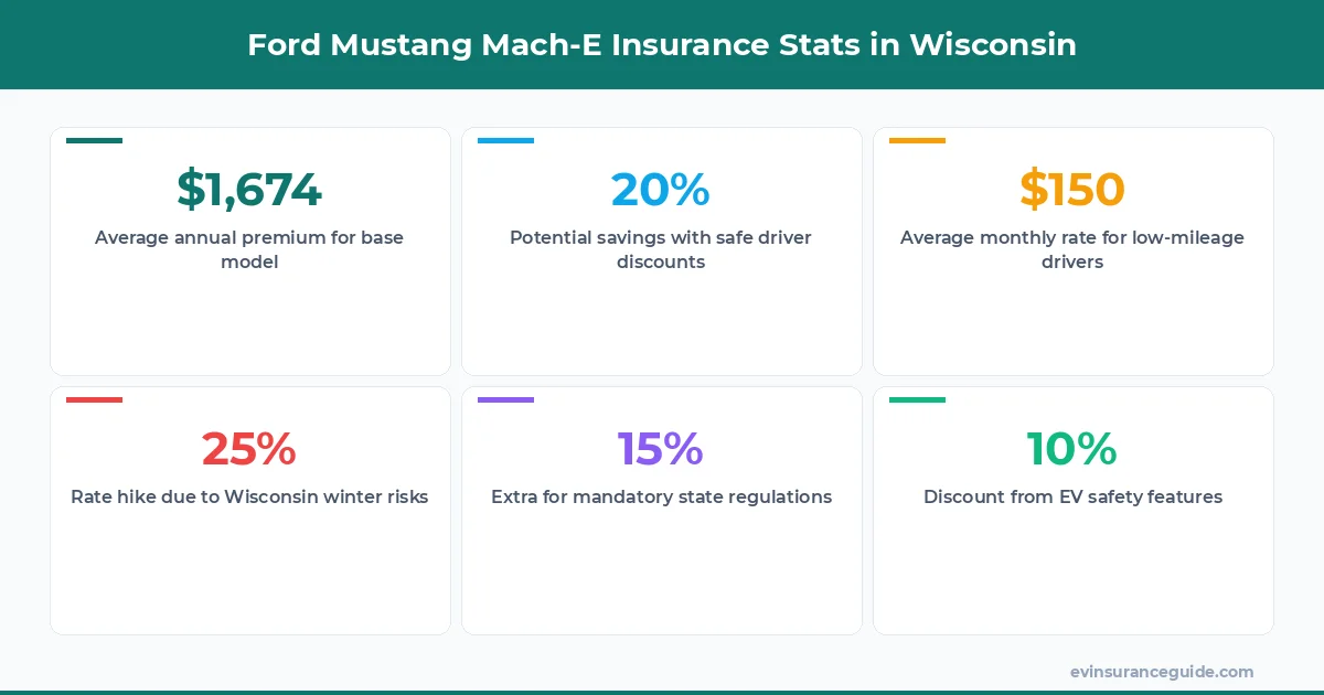 Ford Mustang Mach-E Insurance Stats in Wisconsin
