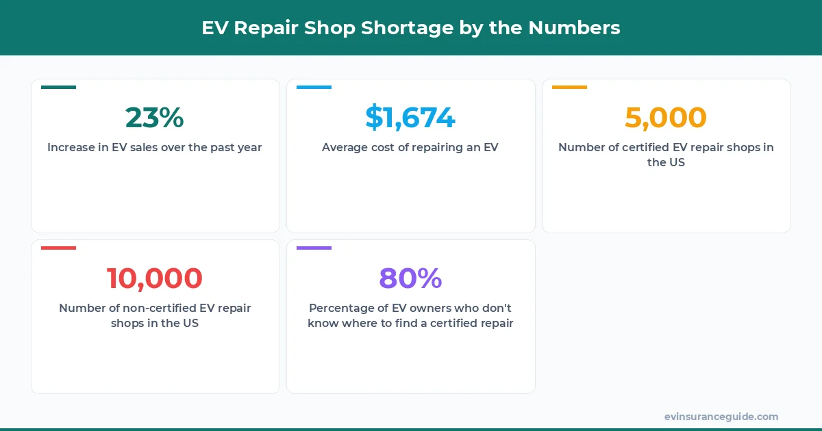 EV Repair Shop Shortage by the Numbers