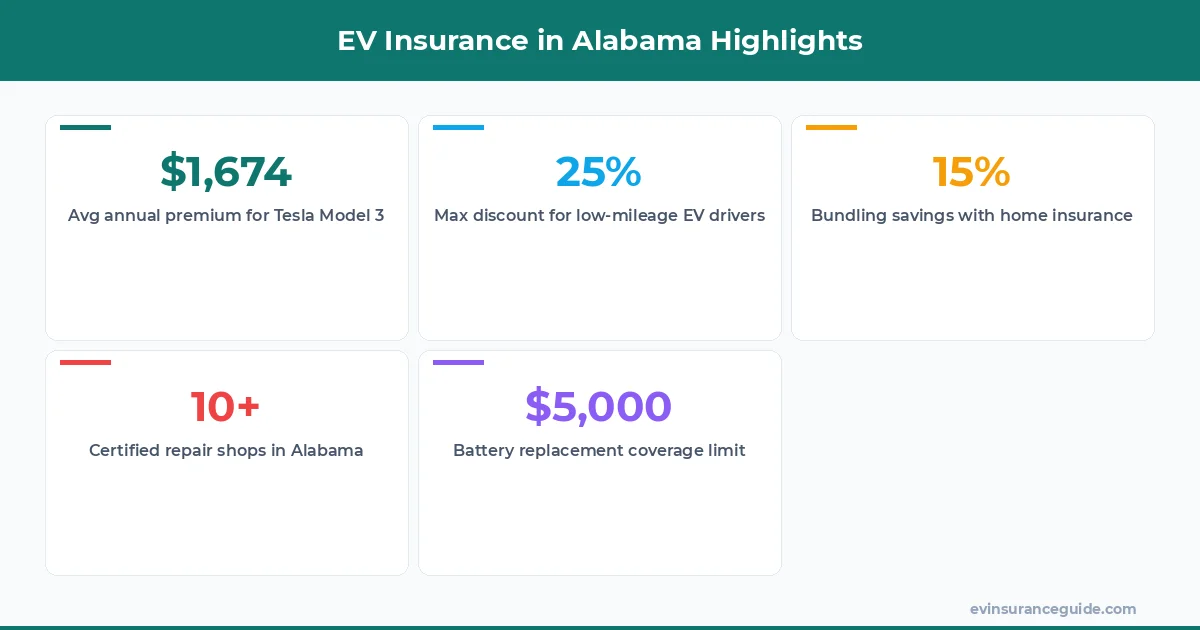 EV Insurance in Alabama Highlights