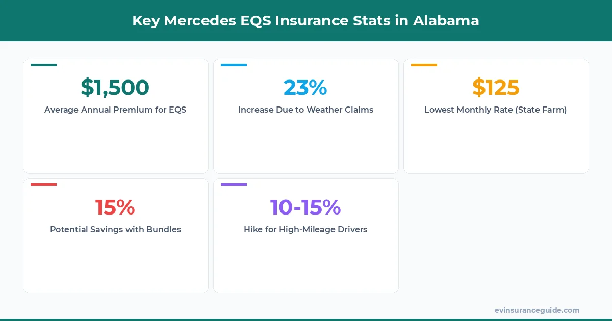Key Mercedes EQS Insurance Stats in Alabama