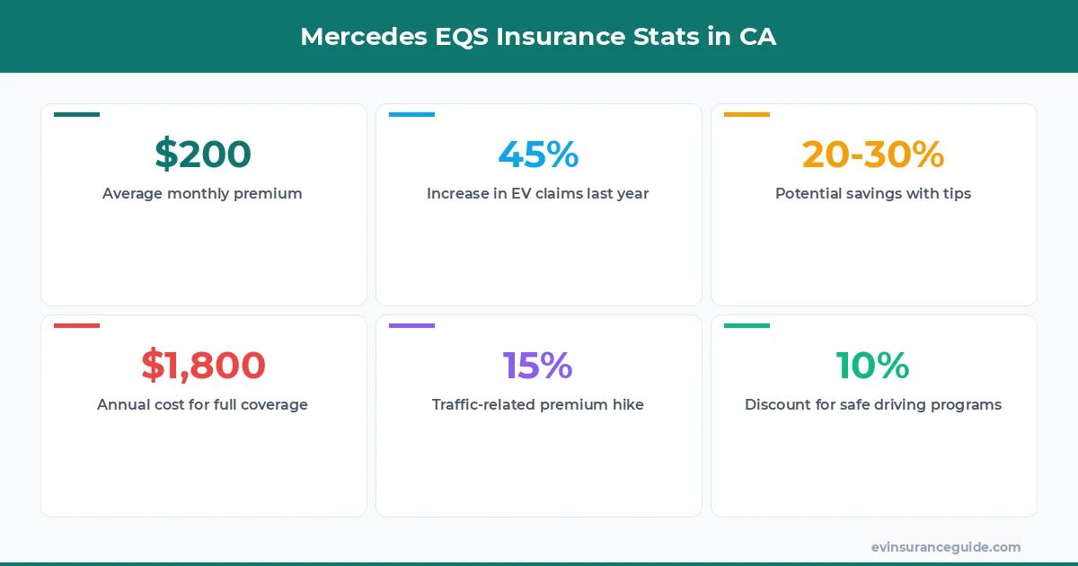 Mercedes EQS Insurance Stats in CA