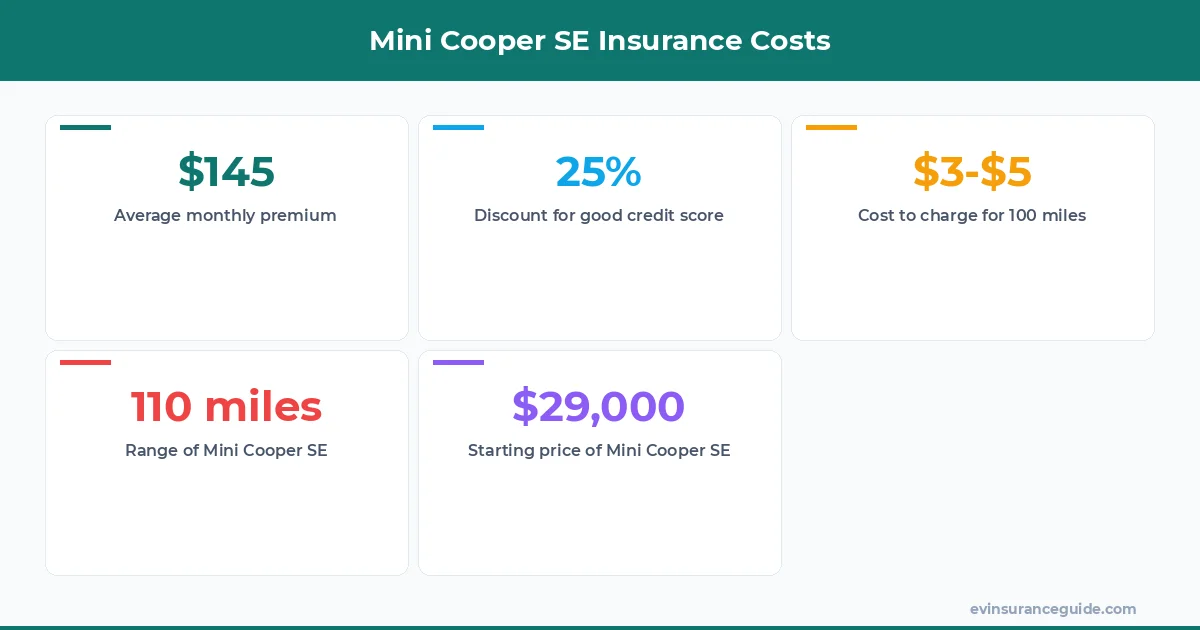 Mini Cooper SE Insurance Costs