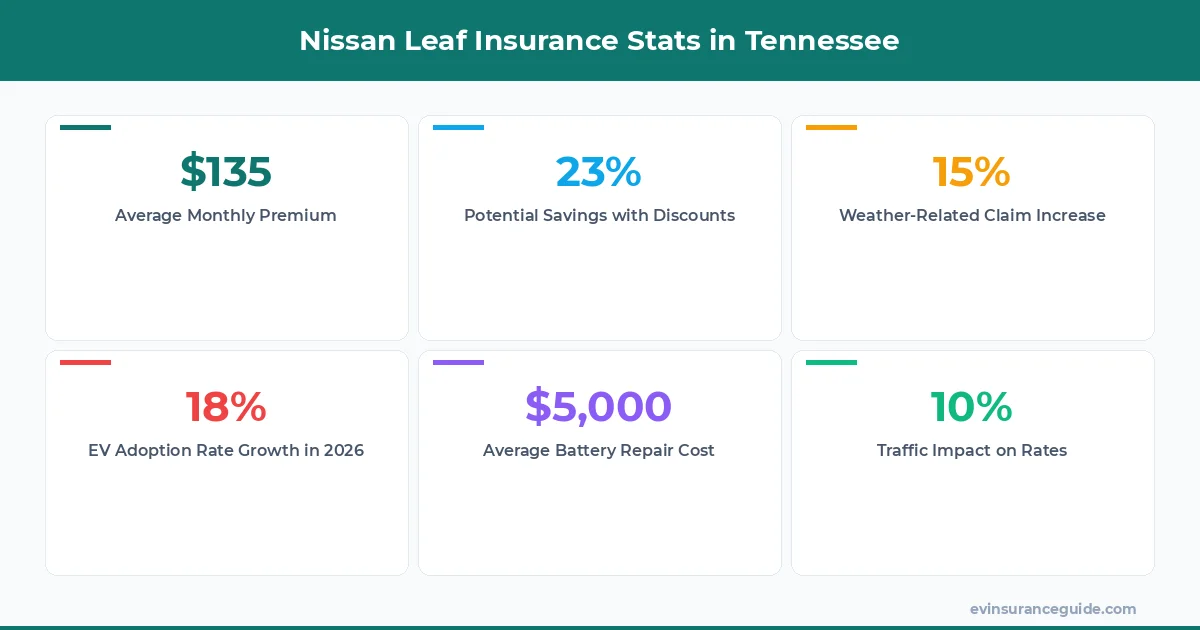 Nissan Leaf Insurance Stats in Tennessee