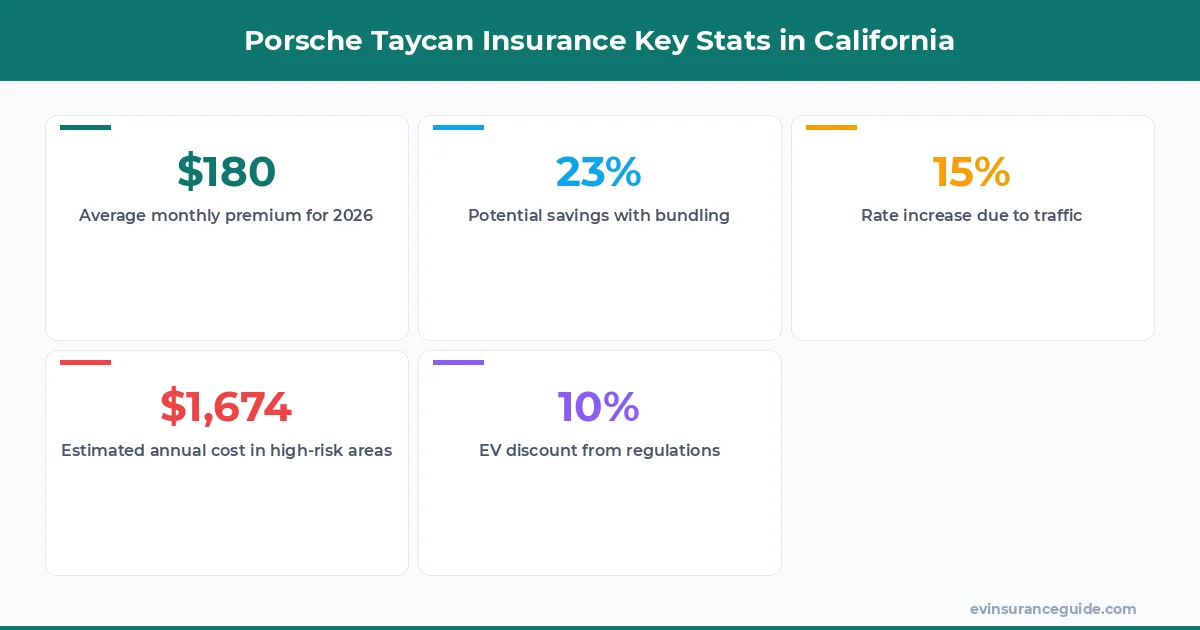Porsche Taycan Insurance Key Stats in California