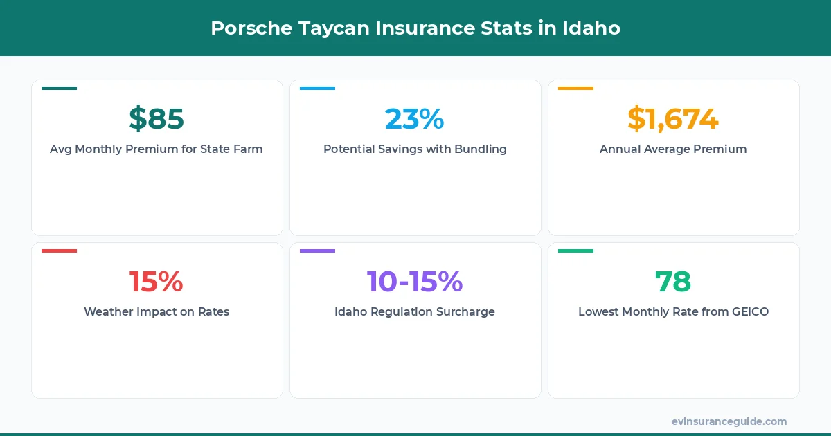 Porsche Taycan Insurance Stats in Idaho