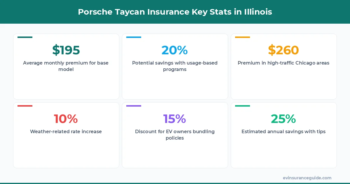 Porsche Taycan Insurance Key Stats in Illinois