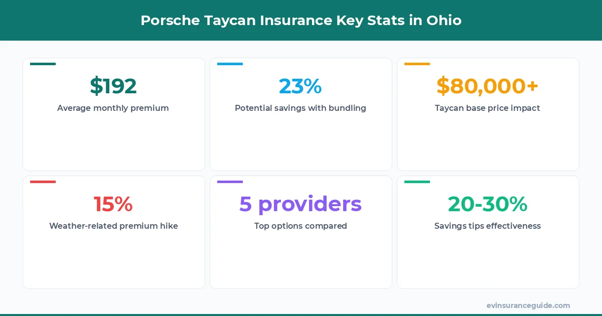 Porsche Taycan Insurance Key Stats in Ohio