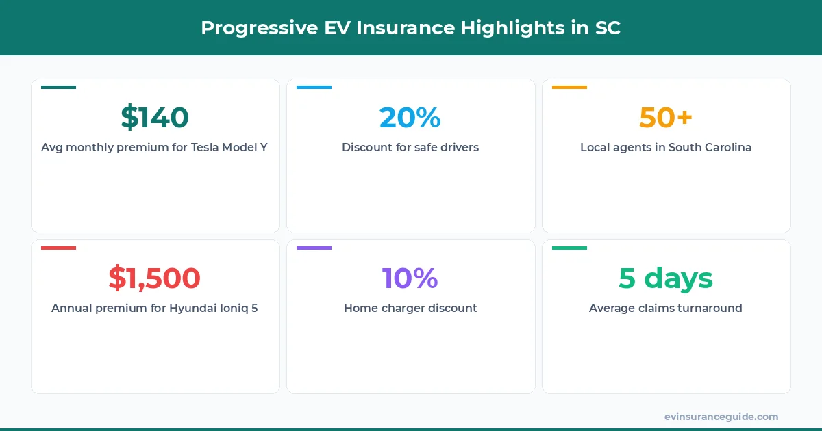 Progressive EV Insurance Highlights in SC