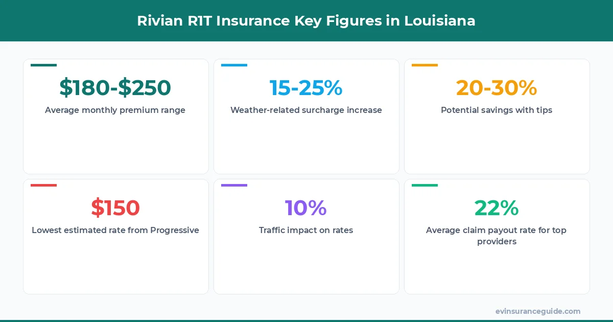 Rivian R1T Insurance Key Figures in Louisiana