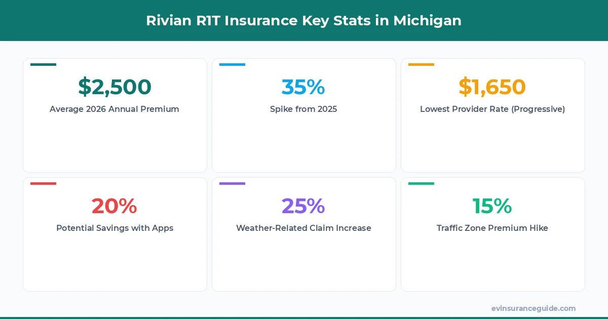Rivian R1T Insurance Key Stats in Michigan