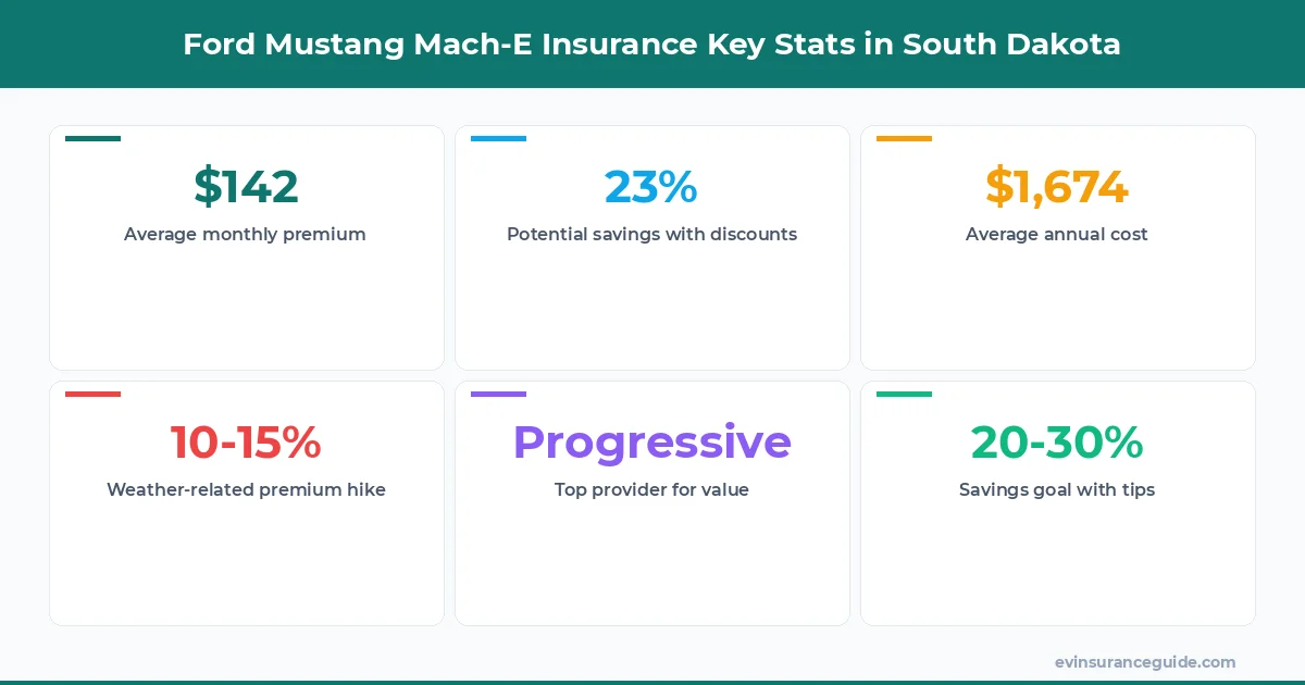 Ford Mustang Mach-E Insurance Key Stats in South Dakota