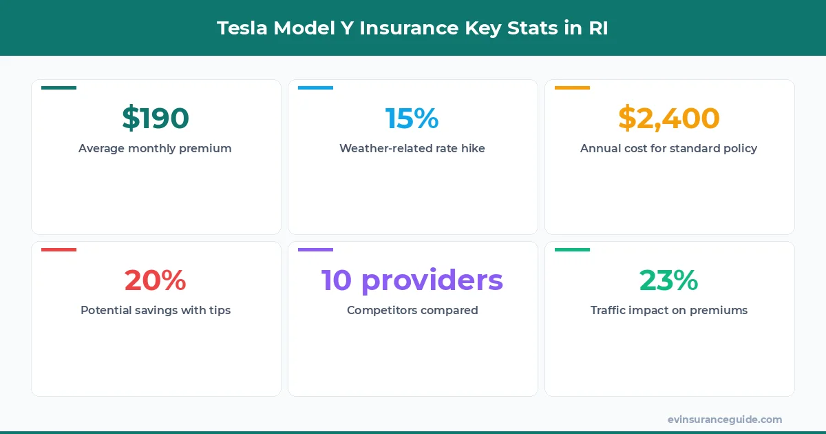 Tesla Model Y Insurance Key Stats in RI