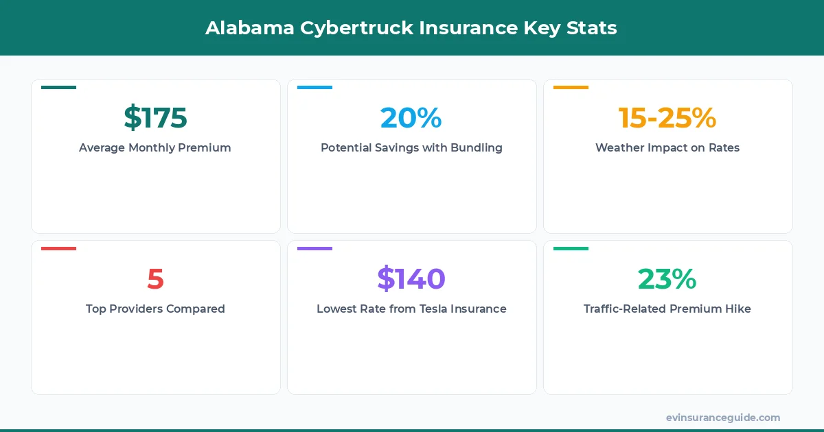 Alabama Cybertruck Insurance Key Stats