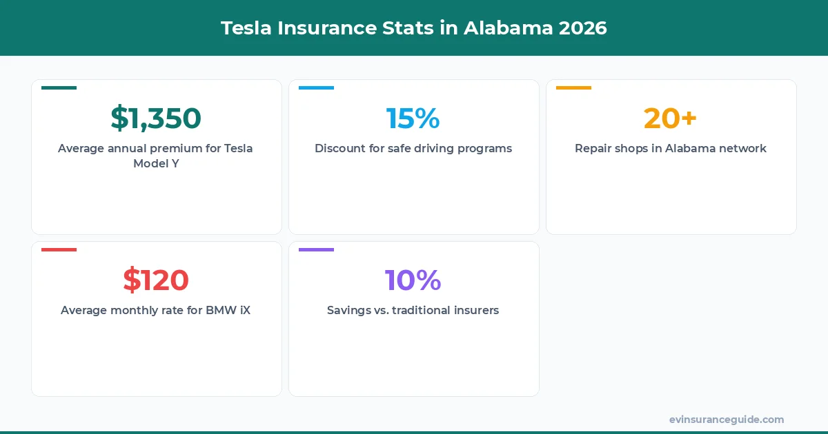 Tesla Insurance Stats in Alabama 2026