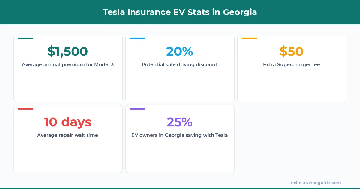 Tesla Insurance EV Stats in Georgia