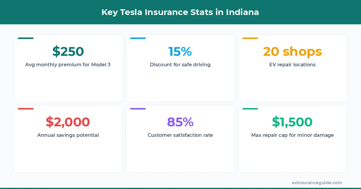 Key Tesla Insurance Stats in Indiana