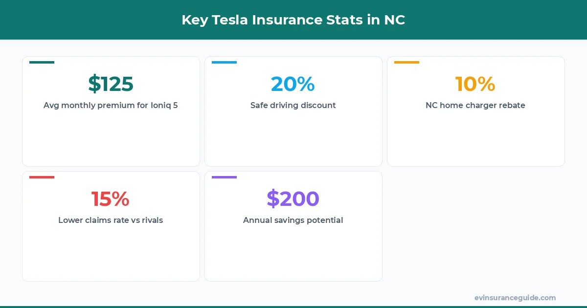 Key Tesla Insurance Stats in NC
