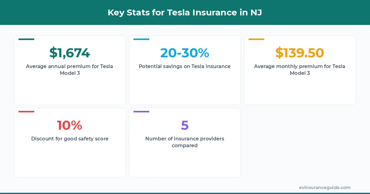 Key Stats for Tesla Insurance in NJ