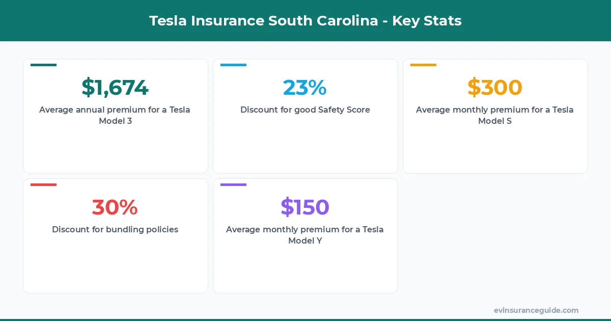 Tesla Insurance South Carolina - Key Stats
