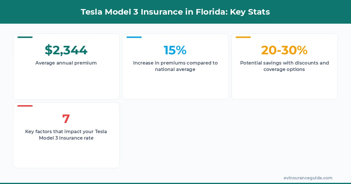 Tesla Model 3 Insurance in Florida: Key Stats