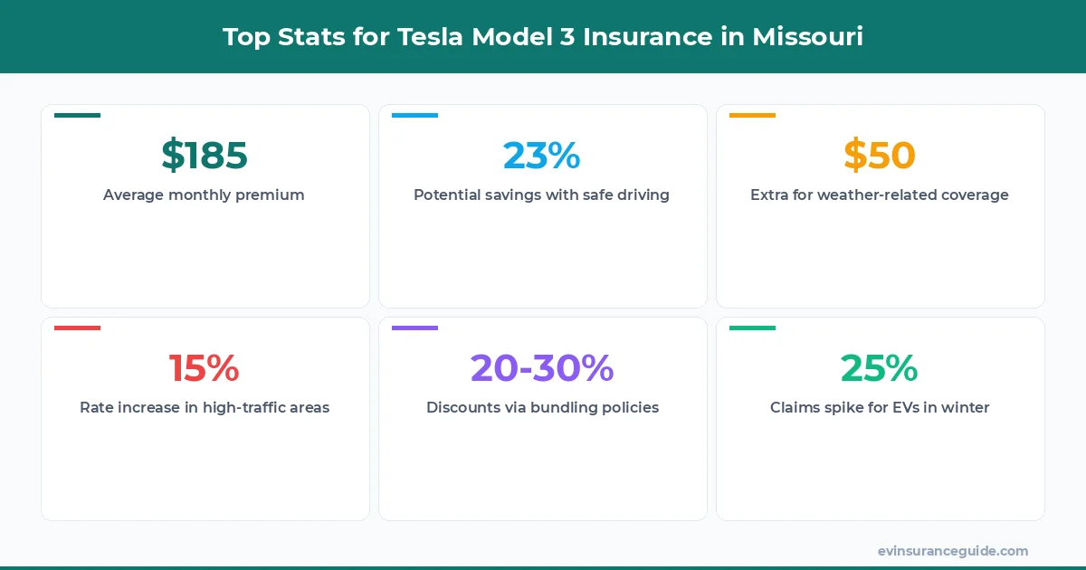 Top Stats for Tesla Model 3 Insurance in Missouri