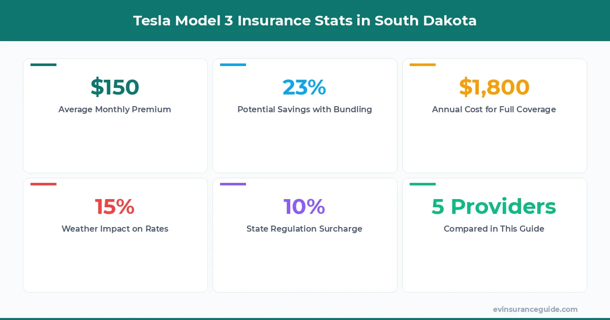 Tesla Model 3 Insurance Stats in South Dakota