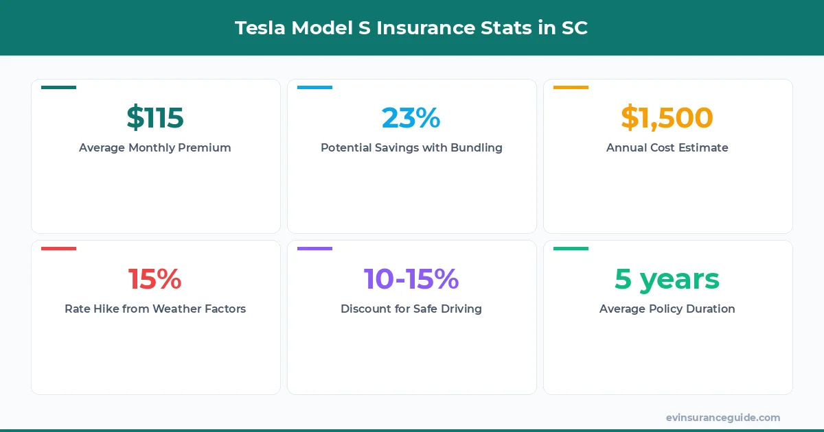 Tesla Model S Insurance Stats in SC