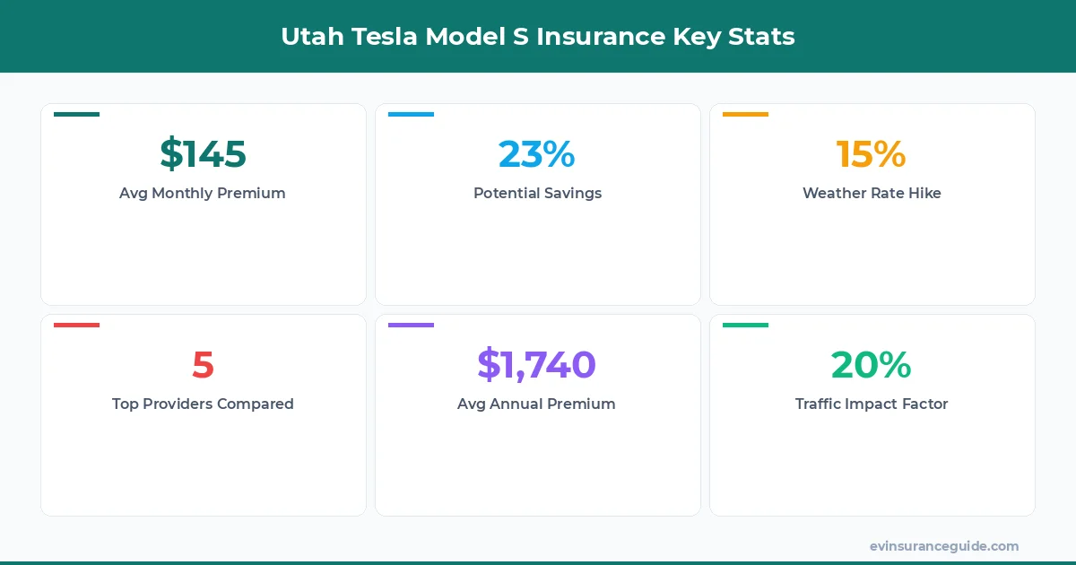 Utah Tesla Model S Insurance Key Stats