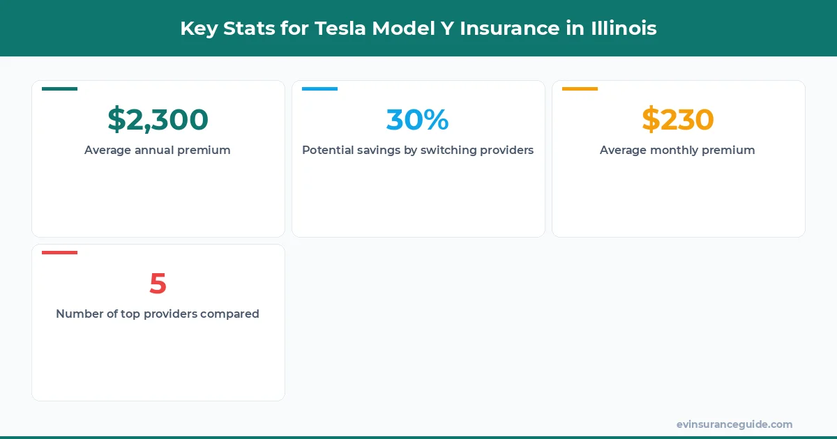 Key Stats for Tesla Model Y Insurance in Illinois