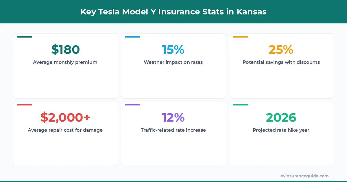 Key Tesla Model Y Insurance Stats in Kansas