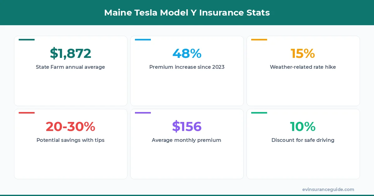 Maine Tesla Model Y Insurance Stats