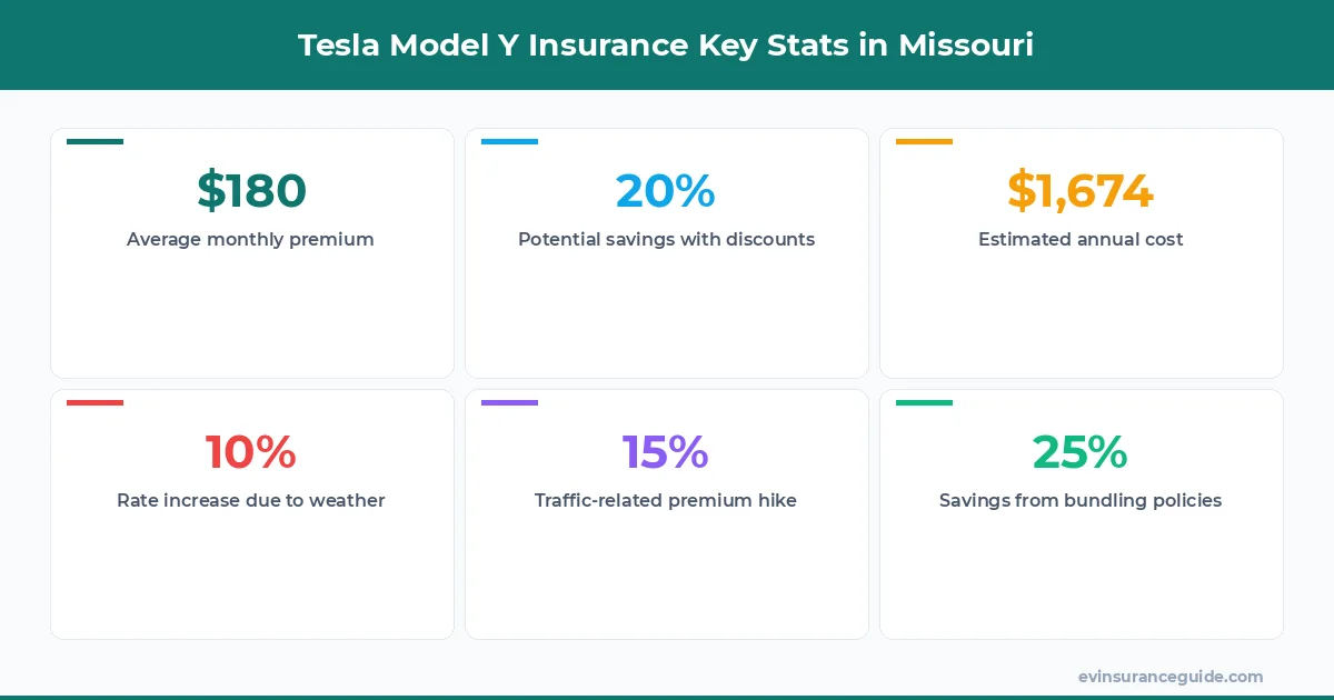 Tesla Model Y Insurance Key Stats in Missouri