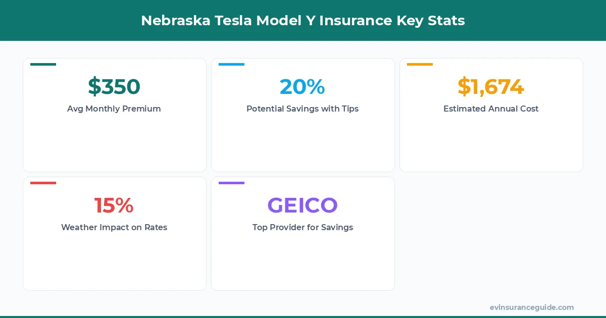 Nebraska Tesla Model Y Insurance Key Stats