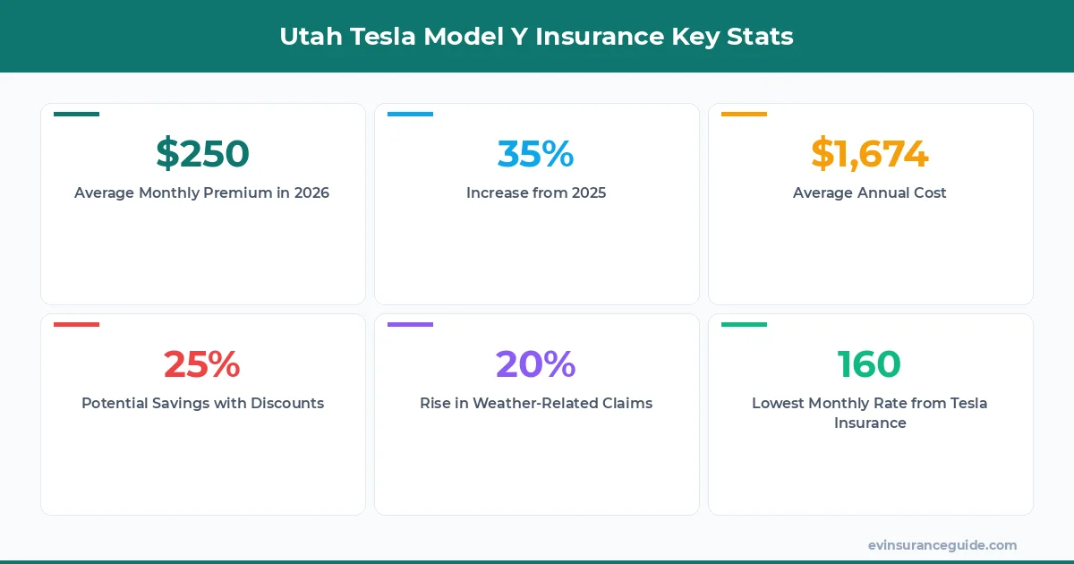 Utah Tesla Model Y Insurance Key Stats