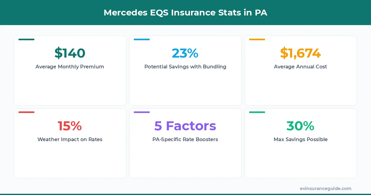Mercedes EQS Insurance Stats in PA