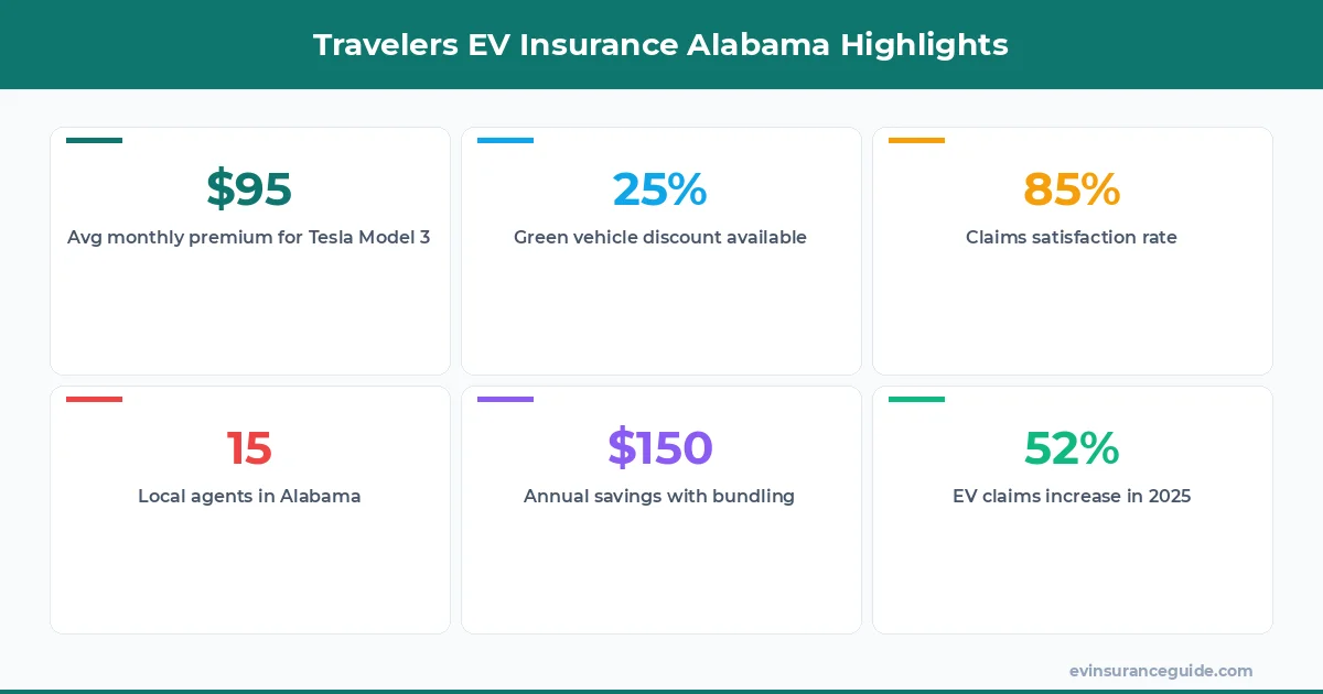 Travelers EV Insurance Alabama Highlights