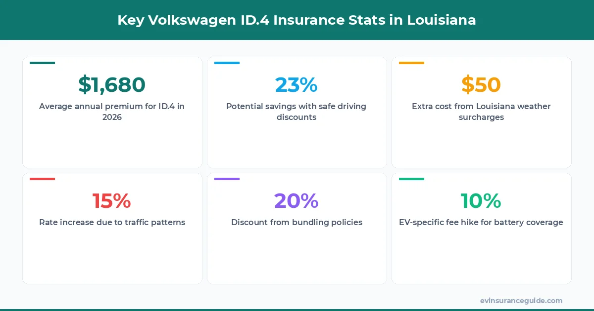 Key Volkswagen ID.4 Insurance Stats in Louisiana