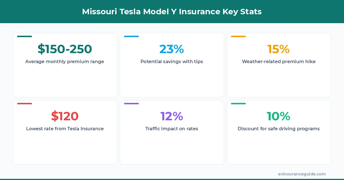Missouri Tesla Model Y Insurance Key Stats